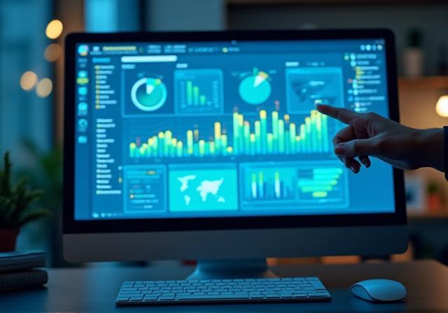 Un graphique d'analyse d'audience sur un écran